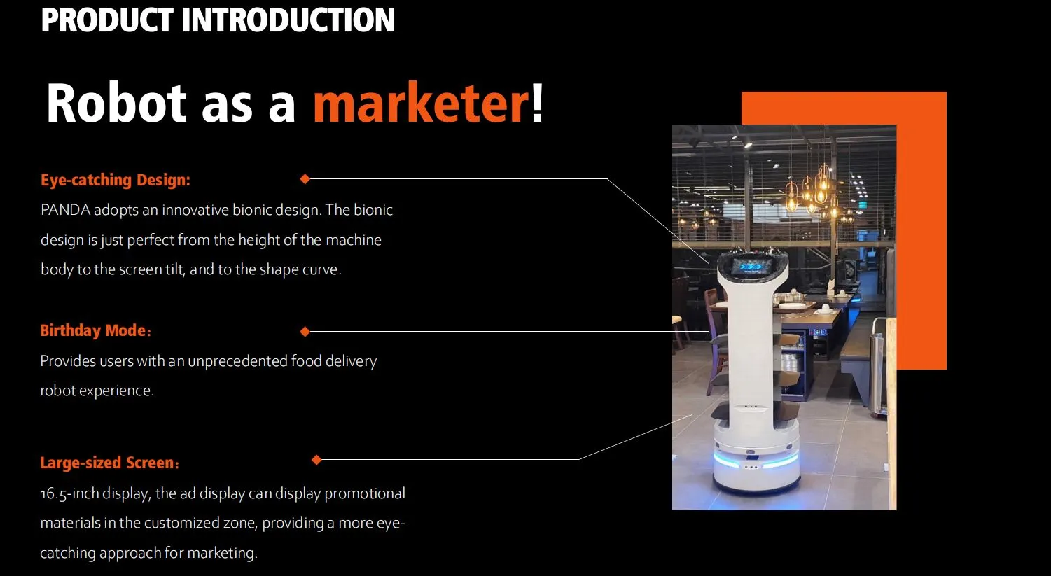 Reeman Нов интелигентен робот за доставка на храна Panda